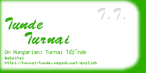 tunde turnai business card